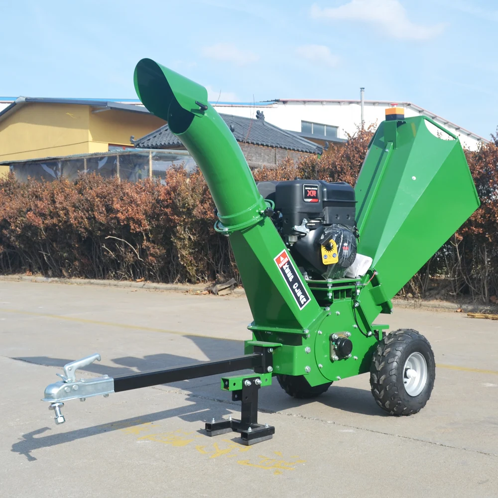 15 HP Gas Engine Powered Wood Chipper Bagging Machine Biomass Wood Chipping Machine ISO CE Certification Core Motor Component