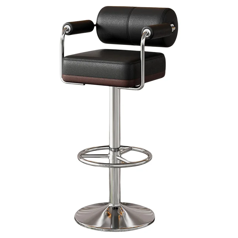 Chaise de bar 2026, haute, style nordique, en métal doré de luxe, pour cuisine, en cuir moderne, pas chère, tabourets de bar pour table de bar