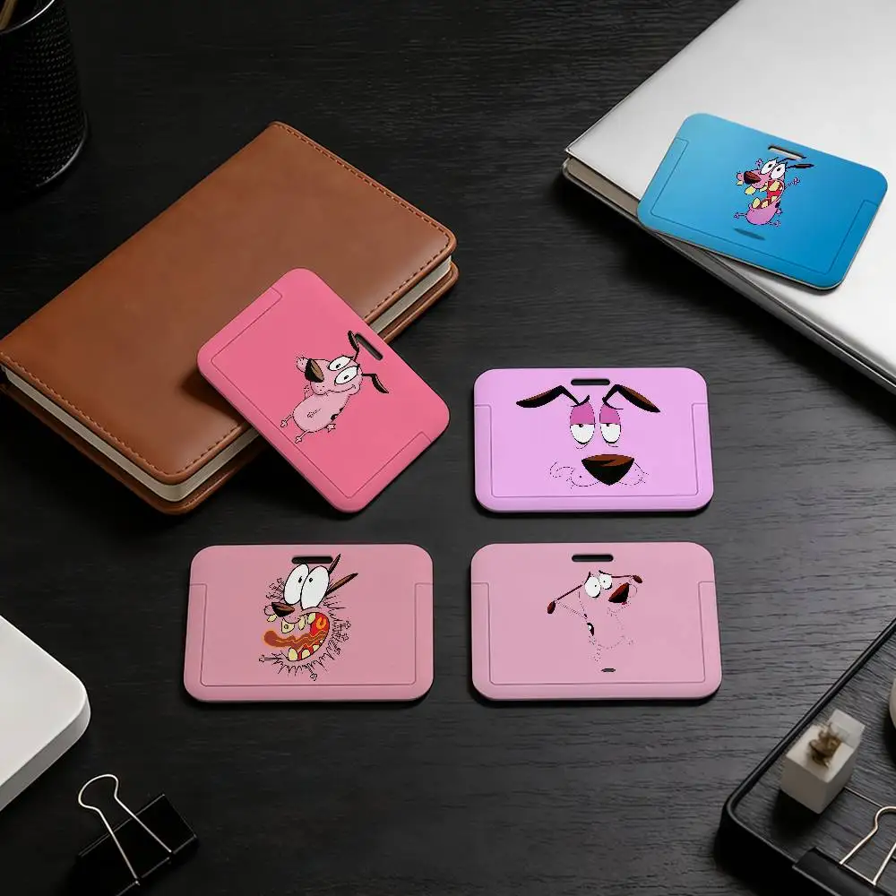 

C-COURAGE Dog C-Cowardly Credit Card Holder Card Covers Women Men Work ID