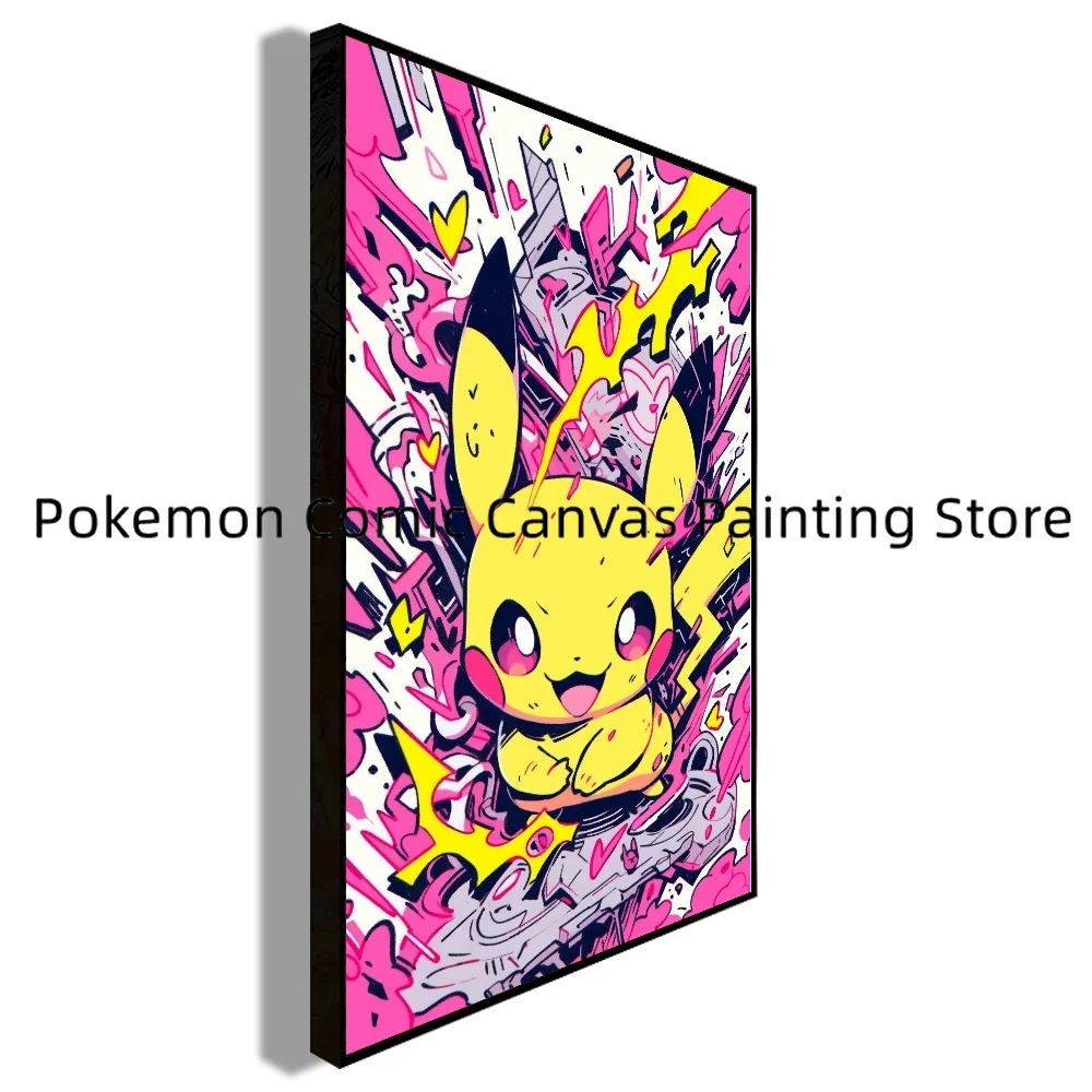 Rondom Japanse Anime Pokemon Kawaii Stickers En Posters Slaapkamer Woondecoratie Accessoires Canvas Muur Kinderen Cadeau