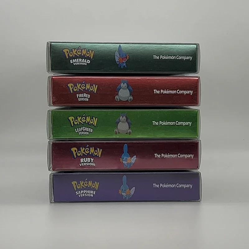 Pokemon Series Emerald FireRed Leafgreen Ruby Sapphire 5 Versions GBA Game In Box for 32 Bit Video Game Cartridge No Manual