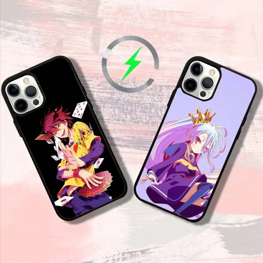 

Чехол для телефона N-No G-Games No Lifes в стиле аниме для iPhone 17,16,15,14,13,12,11, Pro, Max, Plus, Mini, SE4, E с магнитной беспроводной зарядкой Magsafe