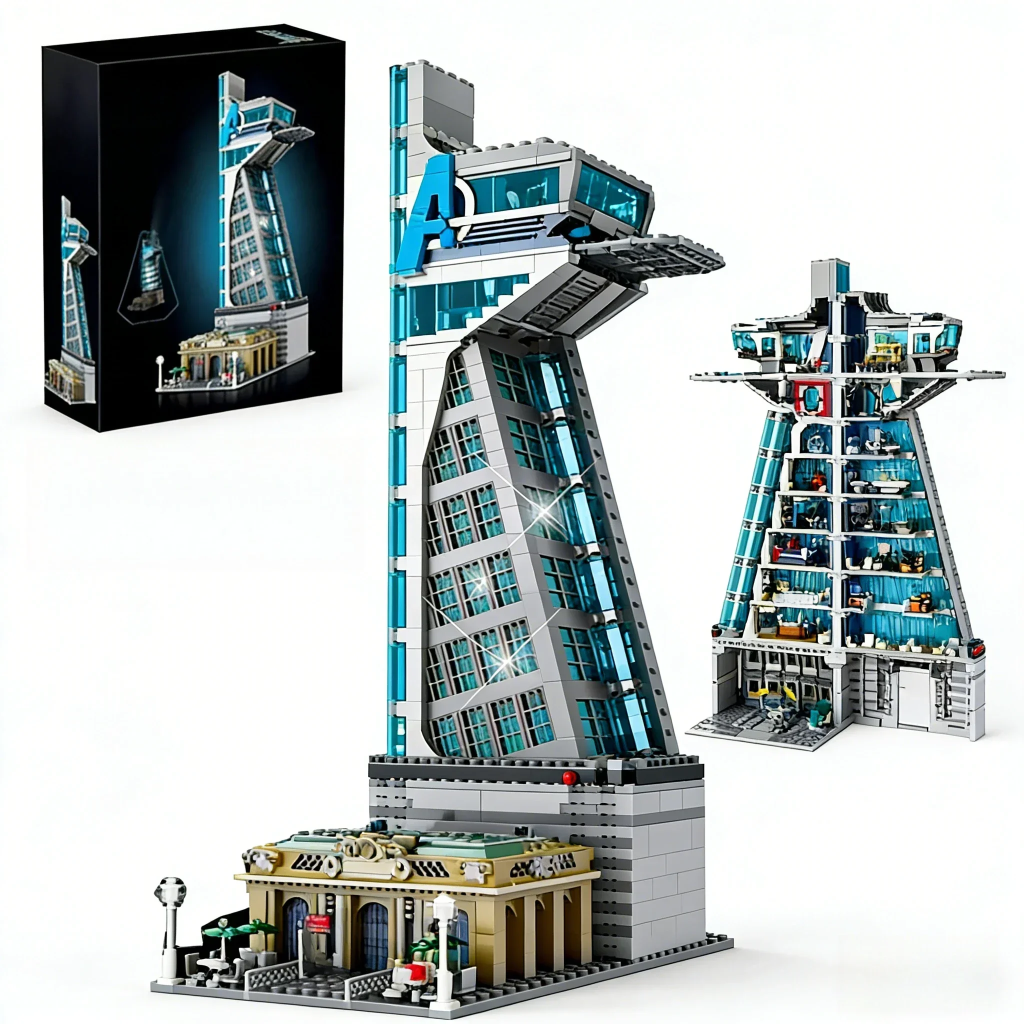 5201-teiliges Großes Helden-Turm Baustein-Set, Große Hohe Form für Zuhause und Schreibtisch
