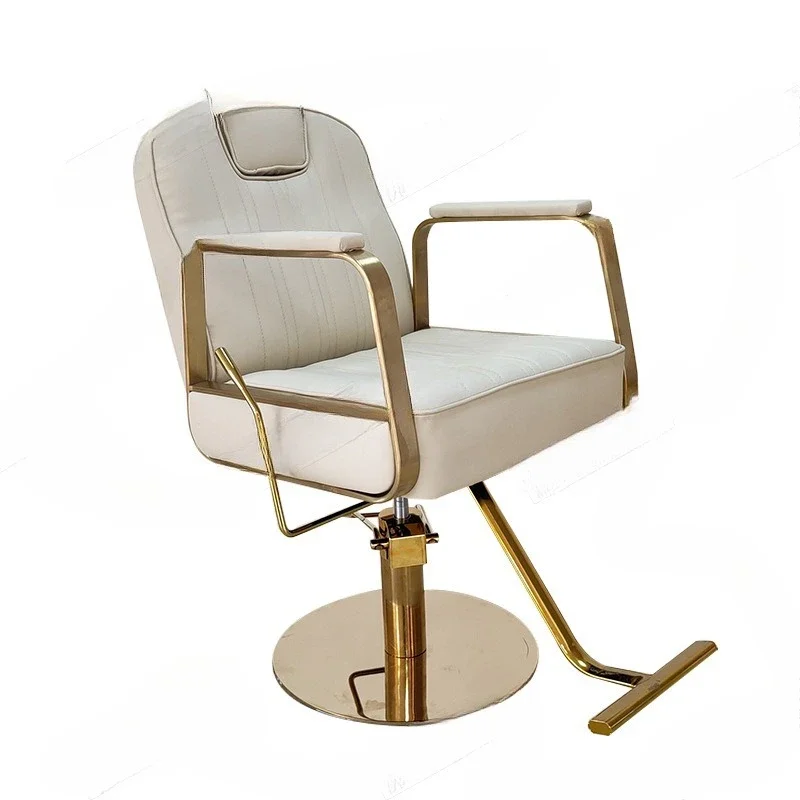 

Shaved retro Internet celebrity barber shop chair, stainless steel, perm and dye hair cutting chair, lift rotating thickened h