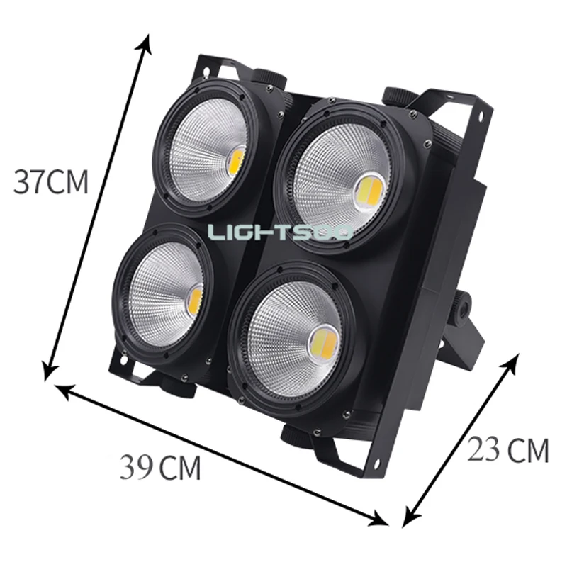 2pcs/Lot COB LED 4x100W Audience DMX Light 4 Eyes Blinder Light Optional Control LED Flightcase individually Concert Disco Party