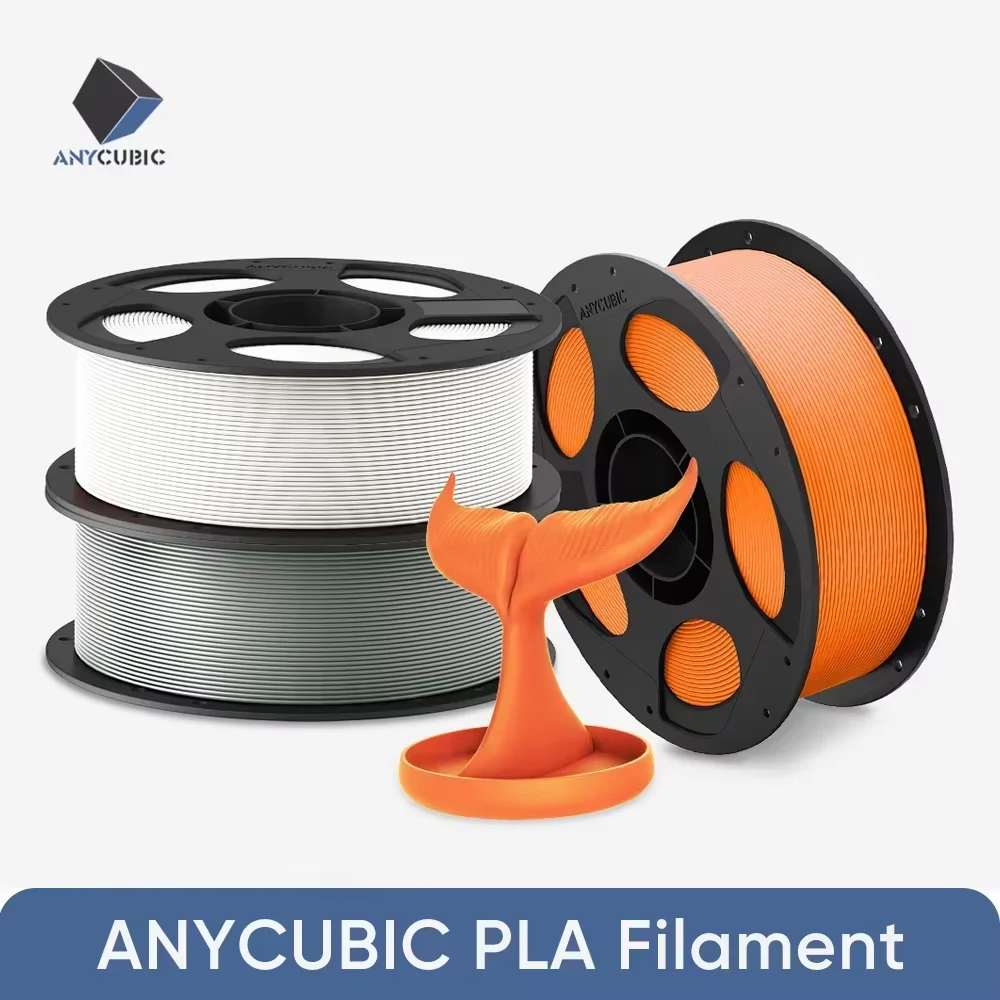 Filamento pla anycúbico de 2kg, 1.75mm, 1kg/rolo para impressoras 3d, série kobra, carretel puro, sem emaranhado de bolhas, impressão suavemente, ecológico