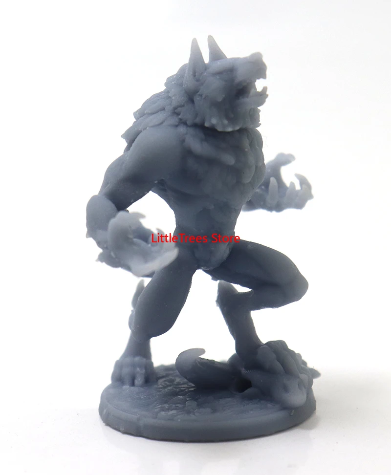 32mm 56mm Resin Model Werewolf Werewolves Warrior Fantasy 3D Print Figure Sculpture DW-001