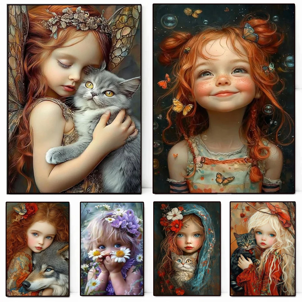 

Diamond Embroidery Girl New Arrival Cat Diamond Painting Picture Rhinestones Cartoon Mosaic Cross Stitch 5D DIY Handmade Gift