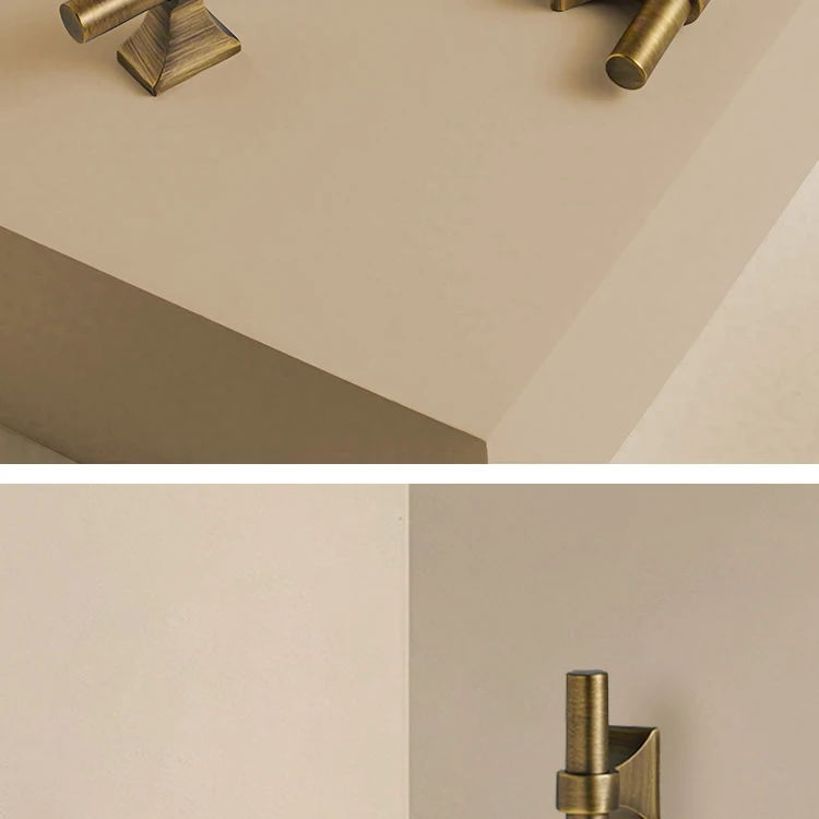 Dooroom Möbelgriffe aus massivem Messing, Schrank- und Schubladenknöpfe, antiker Bronze-Möbel- und Kleiderschrankgriff – Detail 6