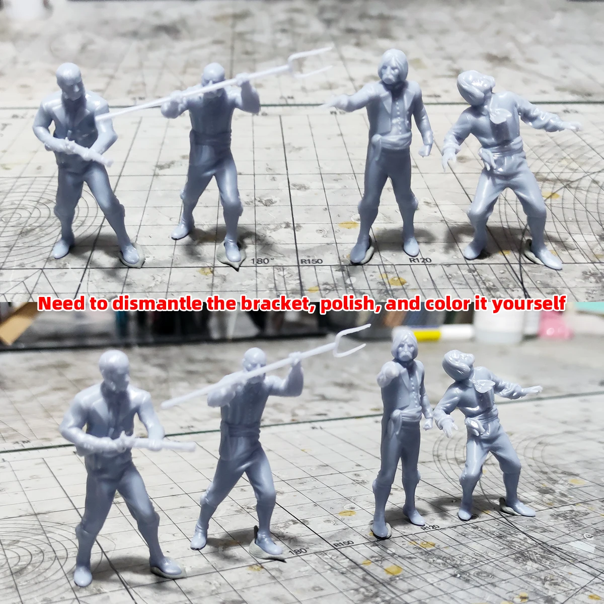 1/35 1/48 1/72 Modellbausatz 3D-Harz Miniatur-Soldatenfiguren Diorama Unbemalte Französische Gendarmen Revolution DIY – Detail 5