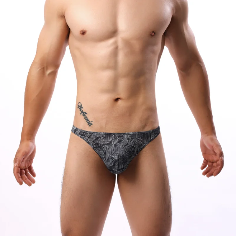 

Men's Thongs String Homme Striped Printed Underwear Low Waist Pouch Jock Strap Thin Breathable Panties T-Back Jockstraps Cuecas