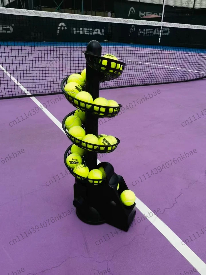 TS02 Tennis Ball Launcher Portable Multi-Ball Trainer Indoor Outdoor Practice Machine for Kids Adults (Balls Not Included)