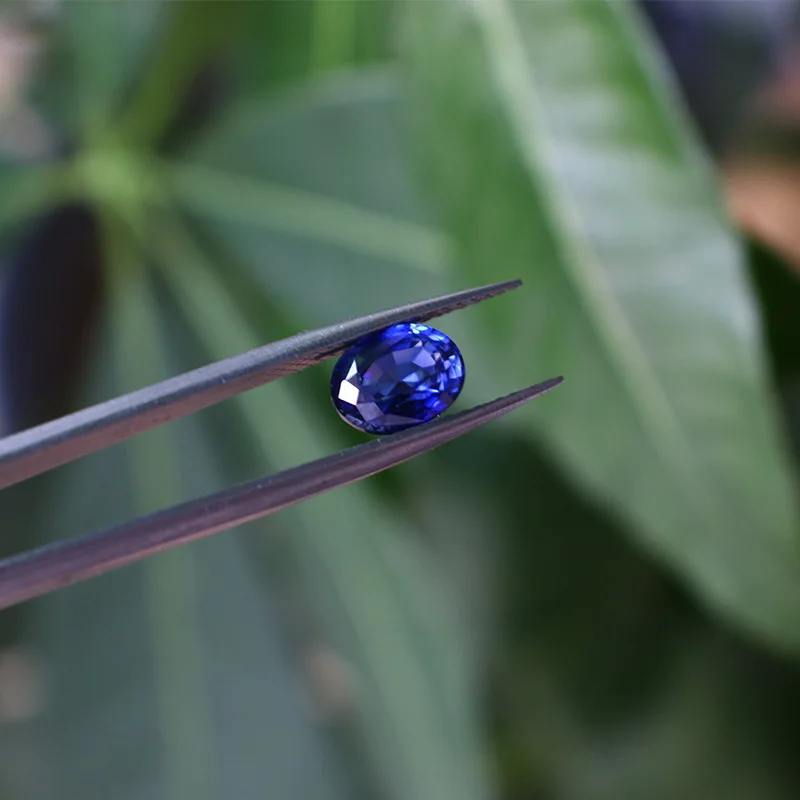 Premium 3A Natural Oval African Sapphire Loose Stone Polished Oval Gem DIY Inlay Material For Ring And Pendant Jewelry