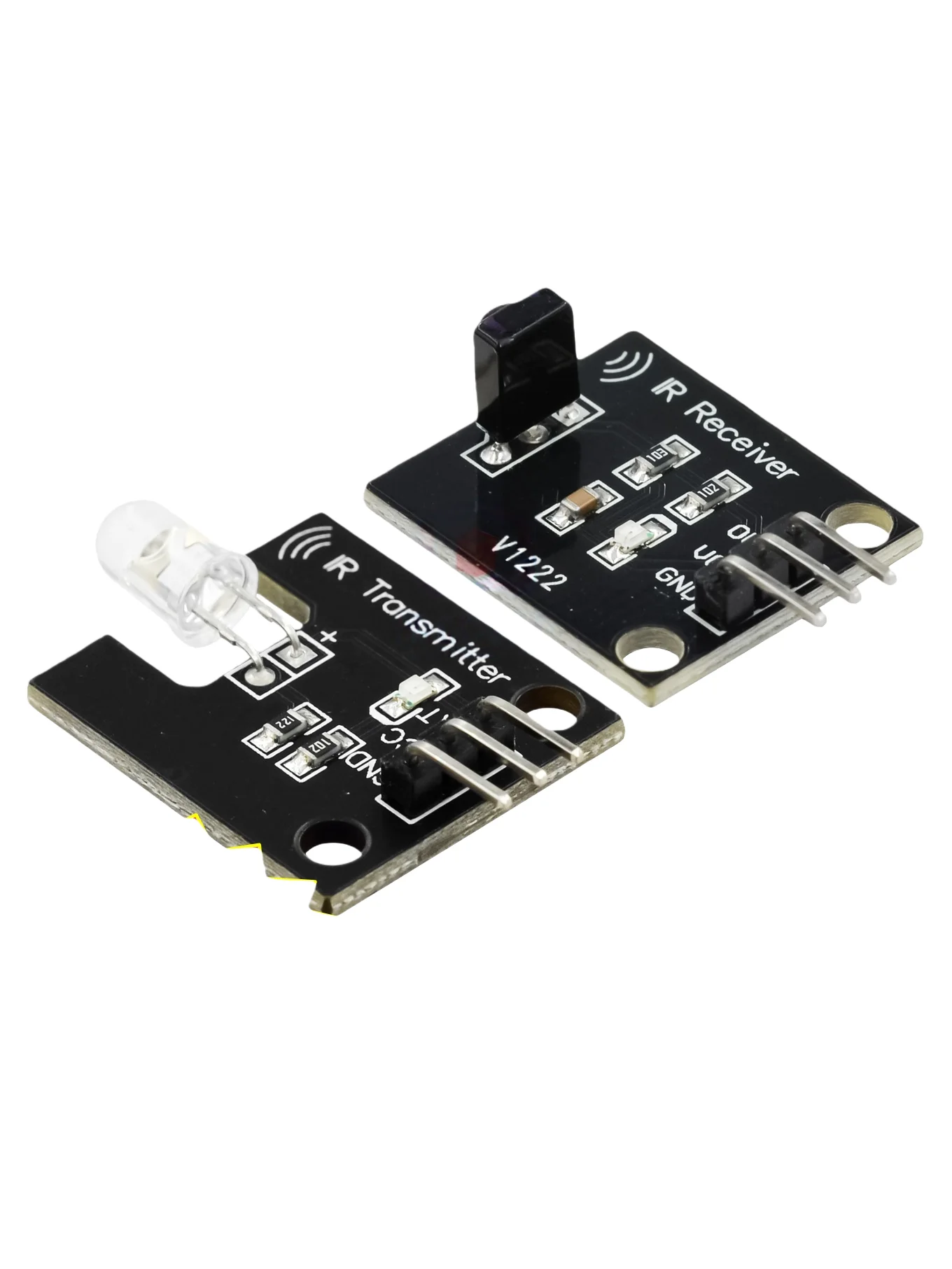 Electronic building block, digital 38KHz infrared receiver and transmitter sensor module, receiver and transmitter head, robot