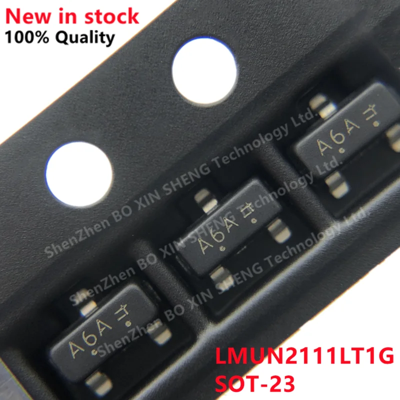 50PCS LMUN2111LT1G MMUN2111LT1G Marking A6A SOT-23 PNP 100mA 50V SMD digital transistor