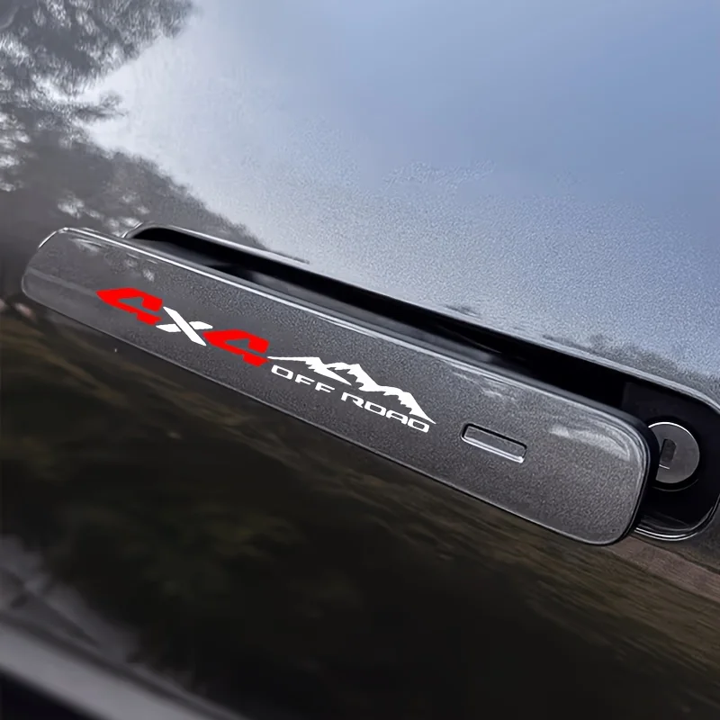 2 Pieces of 4x4 Off Road Car Windshield Wiper stickers | Car Decorative Decals, Self-Adhesive Vinyl Material, Matte Finish