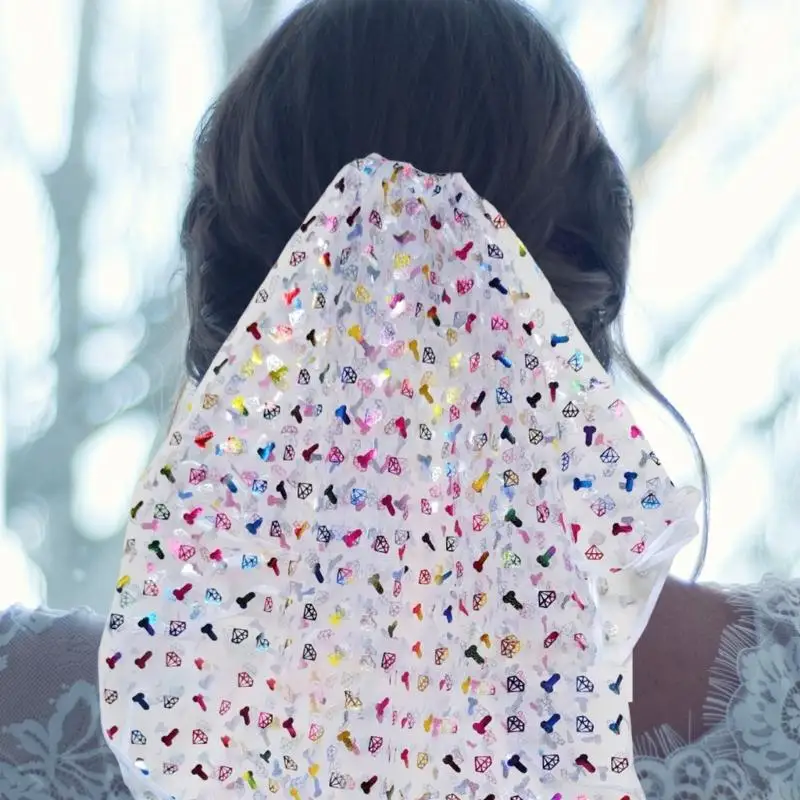 

31BF двухслойная фатиновая вуаль аксессуар для волос для девичника легкий дизайн с удобной расческой