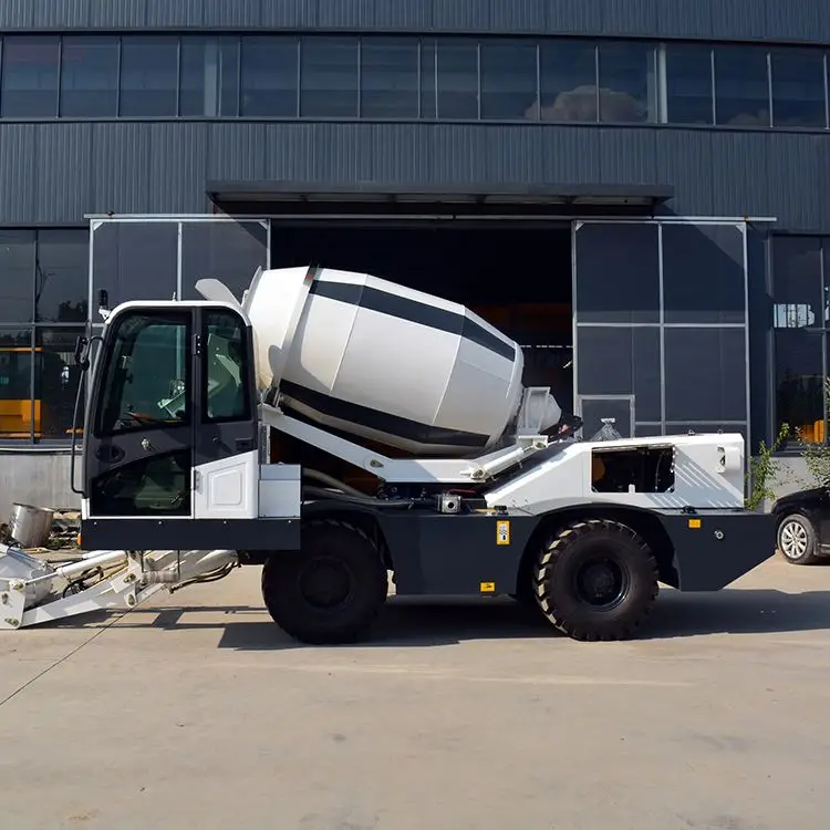 Self Loading Mobile Concrete Mixer Machine 2.4M 3 Concrete Mixer Truck with Automatic Feeding Mixing System