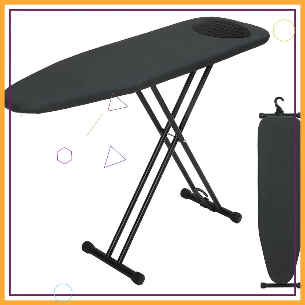 

Full Size Ironing Board 54x14, Heavy Duty with Thick Padding, Adjustable Height, Heat-Resistant Silicone Pad