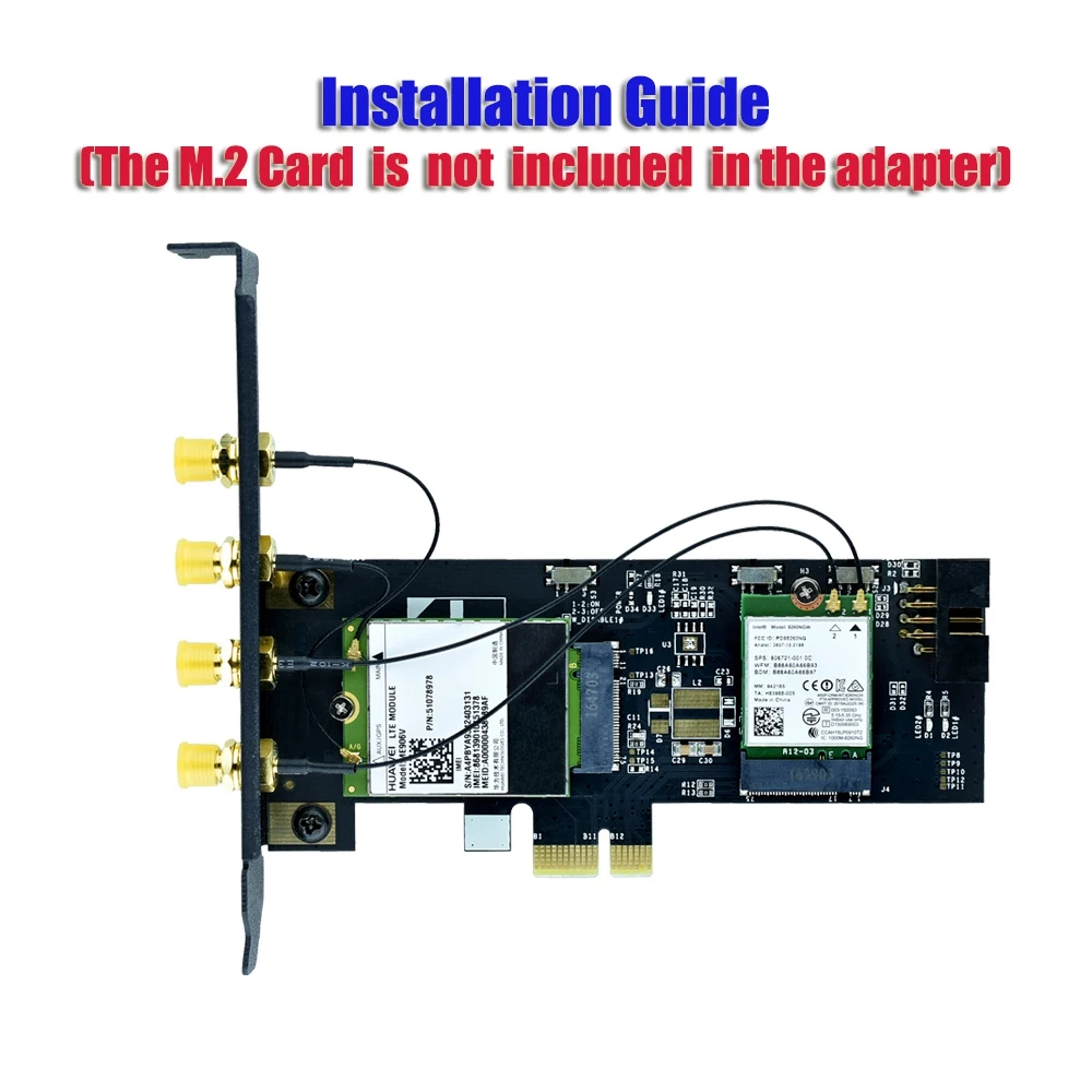 M.2 PCI-E Adapter Card NGFF M.2 Key B and Key a to PCIe X1 Adpater for 3G/4G and WiFi Card