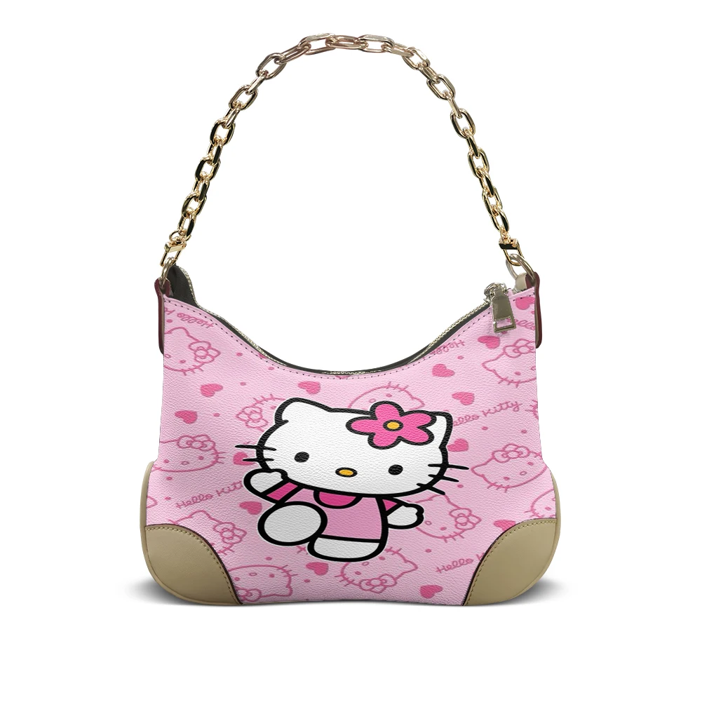 

Женская сумка Hello Kitty с индивидуальным дизайном, милая мультяшная модель, новая сумка через плечо для вечеринок, модная, высокого качества