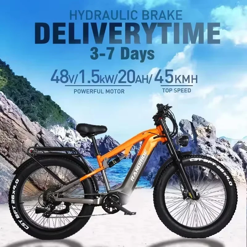

New Ebike X800 2000W 48V 20AH 26 Inch 4.0 Fat Tyre Off-road Electric Bike Men's Mountain Bike Snowmobile Electric Bike