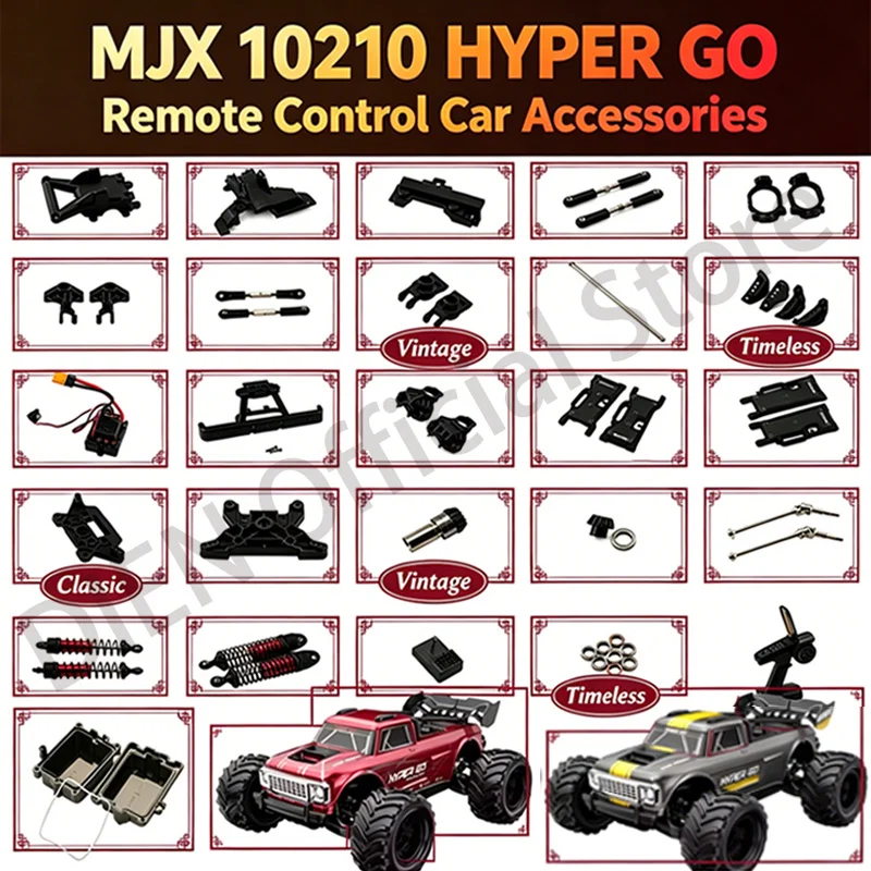 MJX 10210 Little Monste 1/10 RC Car Parts Original Accessories ESC Motor Tires Differential Chassis Gears Anti-collision Parts