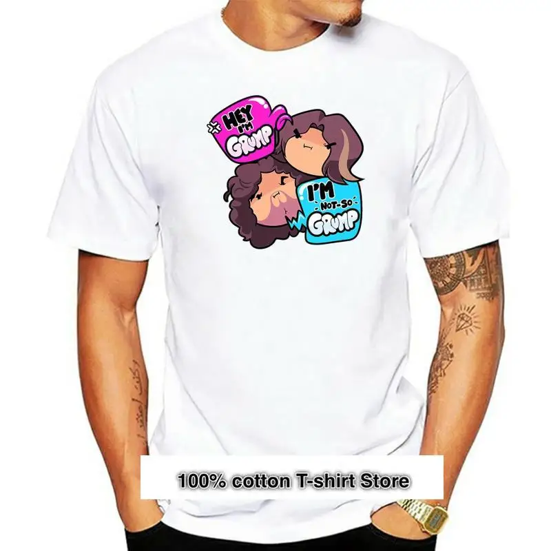 

Camiseta negra de los Grumps - Hey Im Grump para hombre, camisa informal con letras, personalizada, 2024