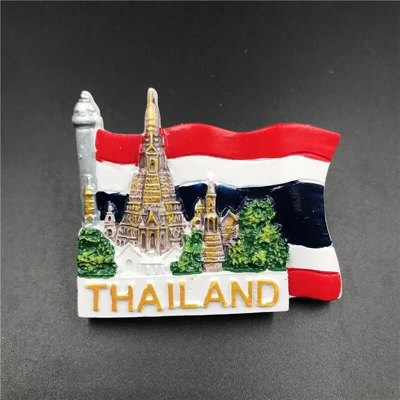 Thailand Italy Poland Fridge Magnet Resin Refrigerator Sticker Tourist Souvenir