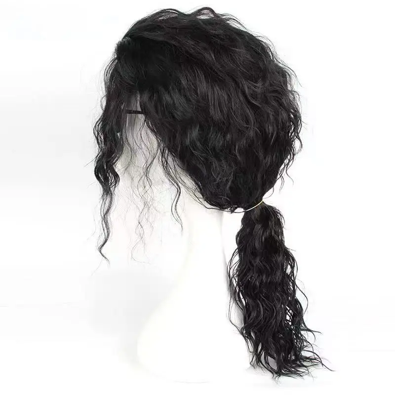 Michael Jackson Wig for Cosplay Rock Black Curly Back Hair Stage Performance Imitation Show Wigs Accessories
