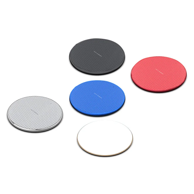 2 قطعة شاحن لاسلكي عالمي 5 واط/10 واط شاحن الهاتف اللاسلكية شحن سريع لوحة شحن هاتف السيارة ل