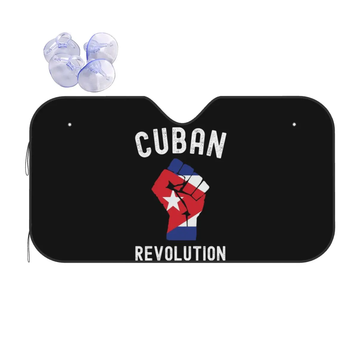 

Cuban Revolution Cuba Flag Design Vintage Sunshade Windscreen Car Front Windshield Window Sun Visor Accessories Covers