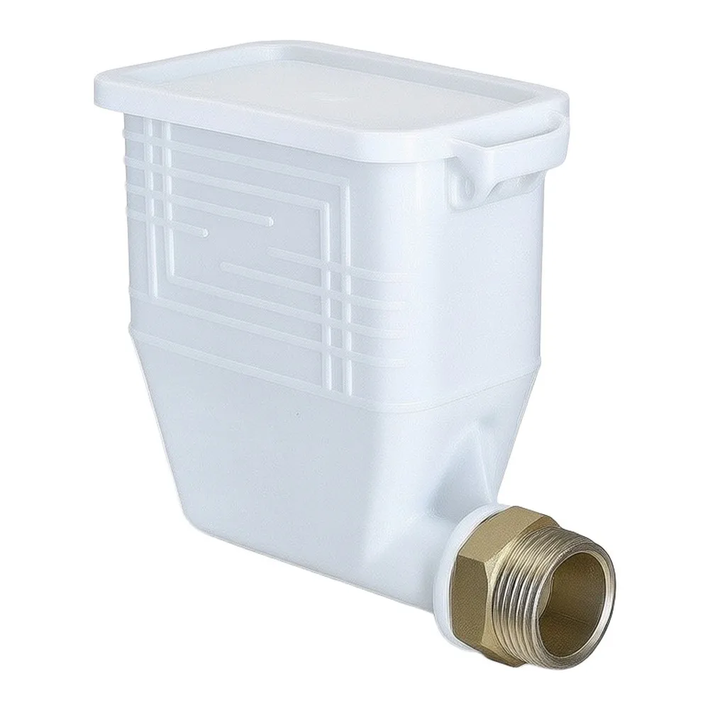 Multi Use Plastic Funnel with Lid for Radiator Hydration Bottle Filling and Liquid Dispensing 14.5x12.5x12cm White