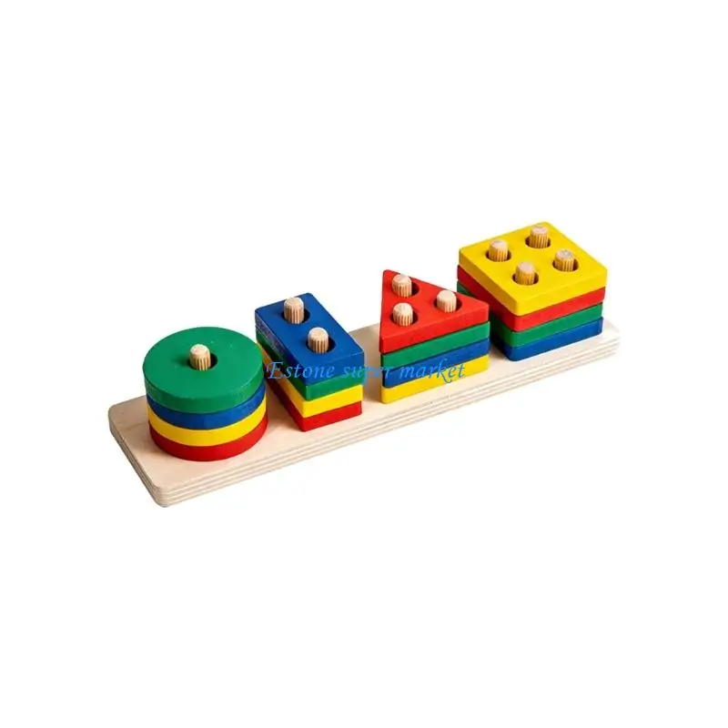 090B Colorful Building Block Sorting Stacking Game Toy For Kids Learning