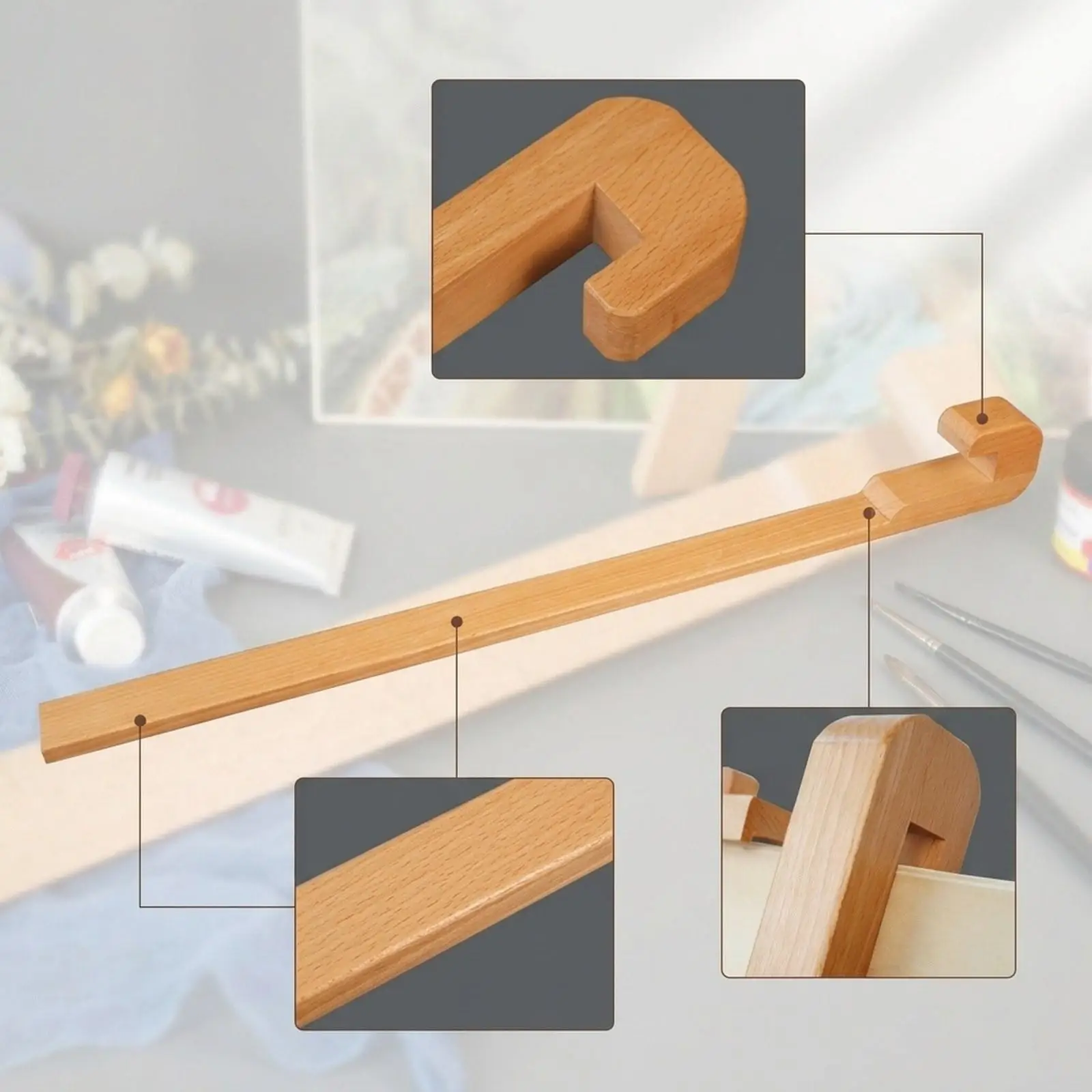 Support de stabilisation en bois pour baguettes de peinture, outil professionnel de repose-main pour peinture à l'huile et acrylique, pour artistes peintres
