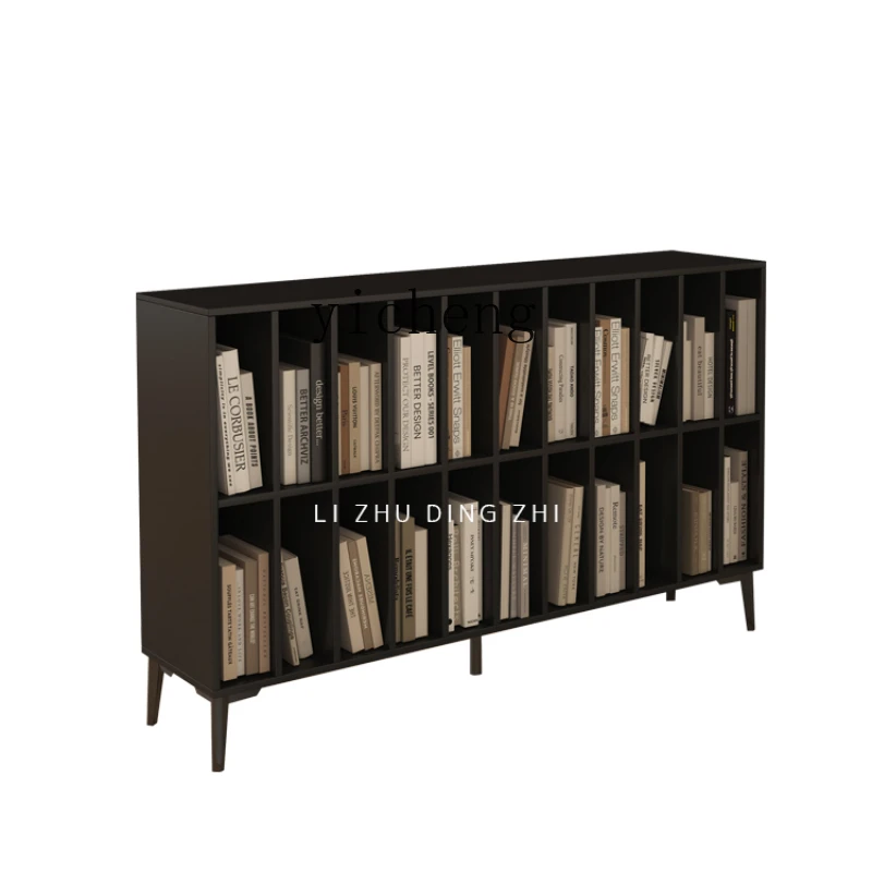 

Xl Simple Bookcase Storage Black Grid Cabinet Living Room Study Storage Magazine Cabinet