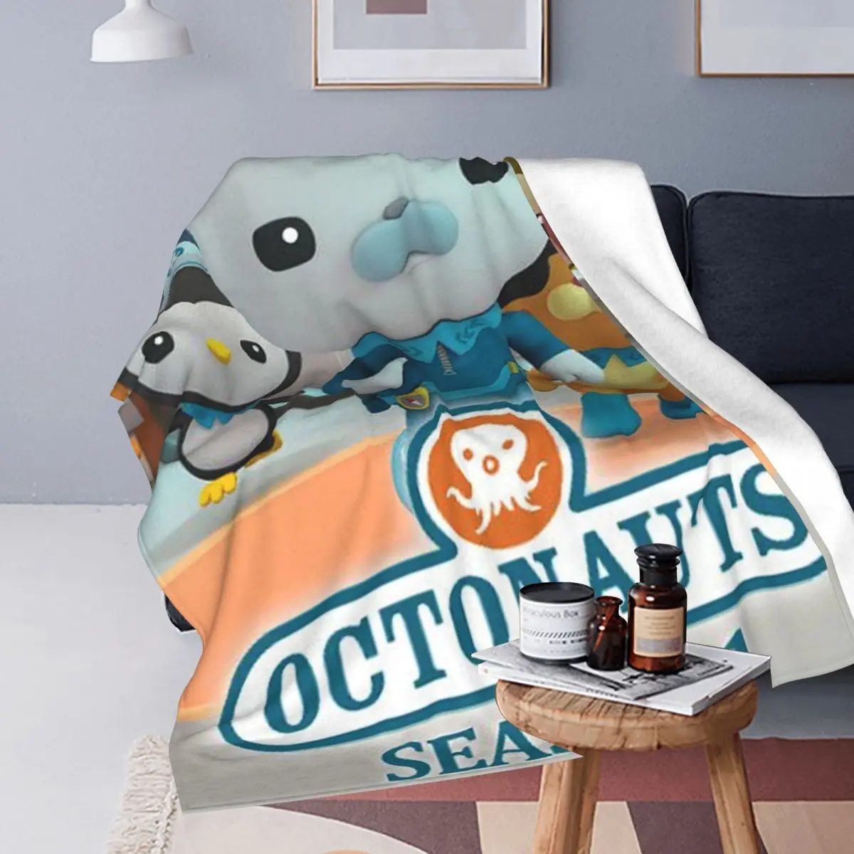 

Kid Kwazii The Octonauts Blankets Soft Warm Flannel Throw Blanket Cover for Bed Living room Picnic Travel Home Couch