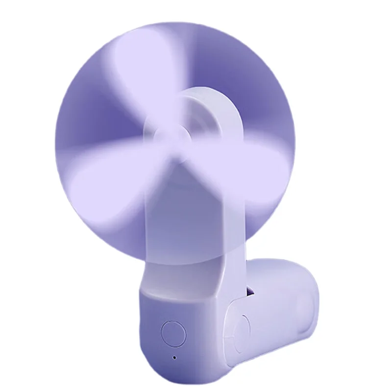 WHYY-Pocket-Sized Silent Folding Handheld Fan For Outdoor And Desktop, USB-Powered, Student-Friendly - Little Purple  Gift