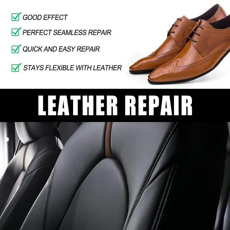 60ml*2 Leather Filling Paste Natural Leather Filler Repair Compound Leather Restoration Cream Car Leather Conditioner Cleaner