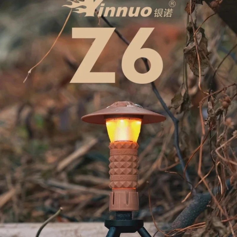 YINNUO New 2600mahZ6 Lighthouse camping light Super Long Battery Life LED Camping Tent Hiking Atmosphere Lamp Tower Flashlight