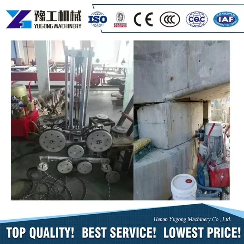 55kw/75kw Hydraulic Wire Saw Machine Quarry Granite Stone Electric Wire Saw Cutting Machine Concrete Cutting Wire Saw Machine