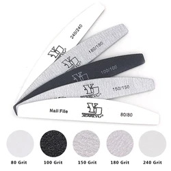 5Pcs Nail File Set Mix Color Professional Sandpaper Cuticle Remover 80/100/150/180/240 Grit Buffer Manicure Tool Kit
