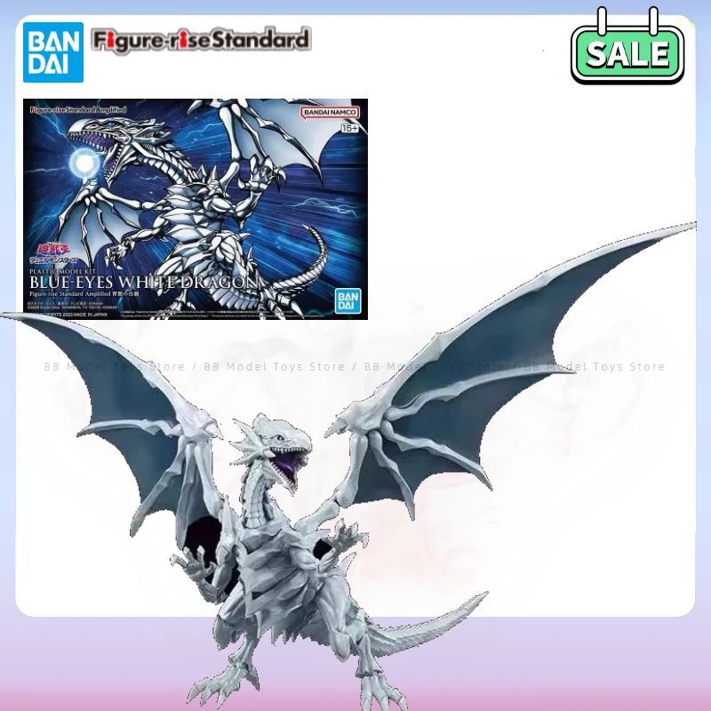 In Stock Original Bandai Figure-Rise Amplified Blue Eyes White Dragon Yu-Gi-Oh Assembled Anime Collection Figures Model Toys