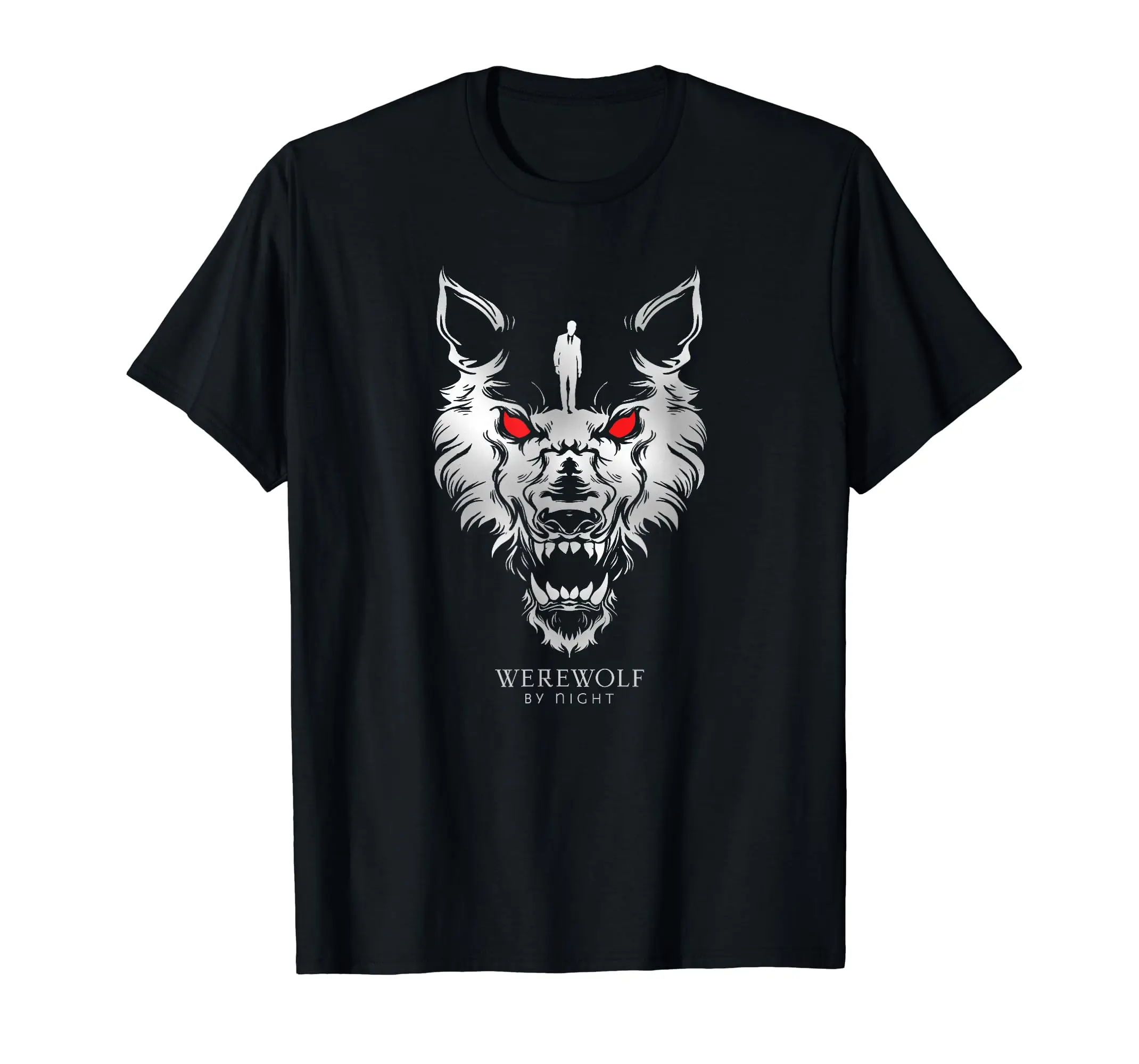 Werewolf by Night Wolf Big Head Silhouette T-Shirt