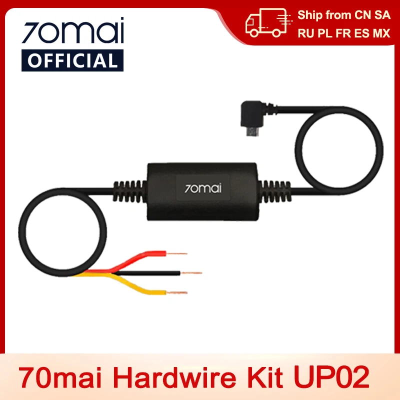 70mai Parking Surveillance Cable UP02 for 70mai A200 M200 S500 4K A800S A500S D06 M300 Hardwire Kit UP02 24H Parking Monitor