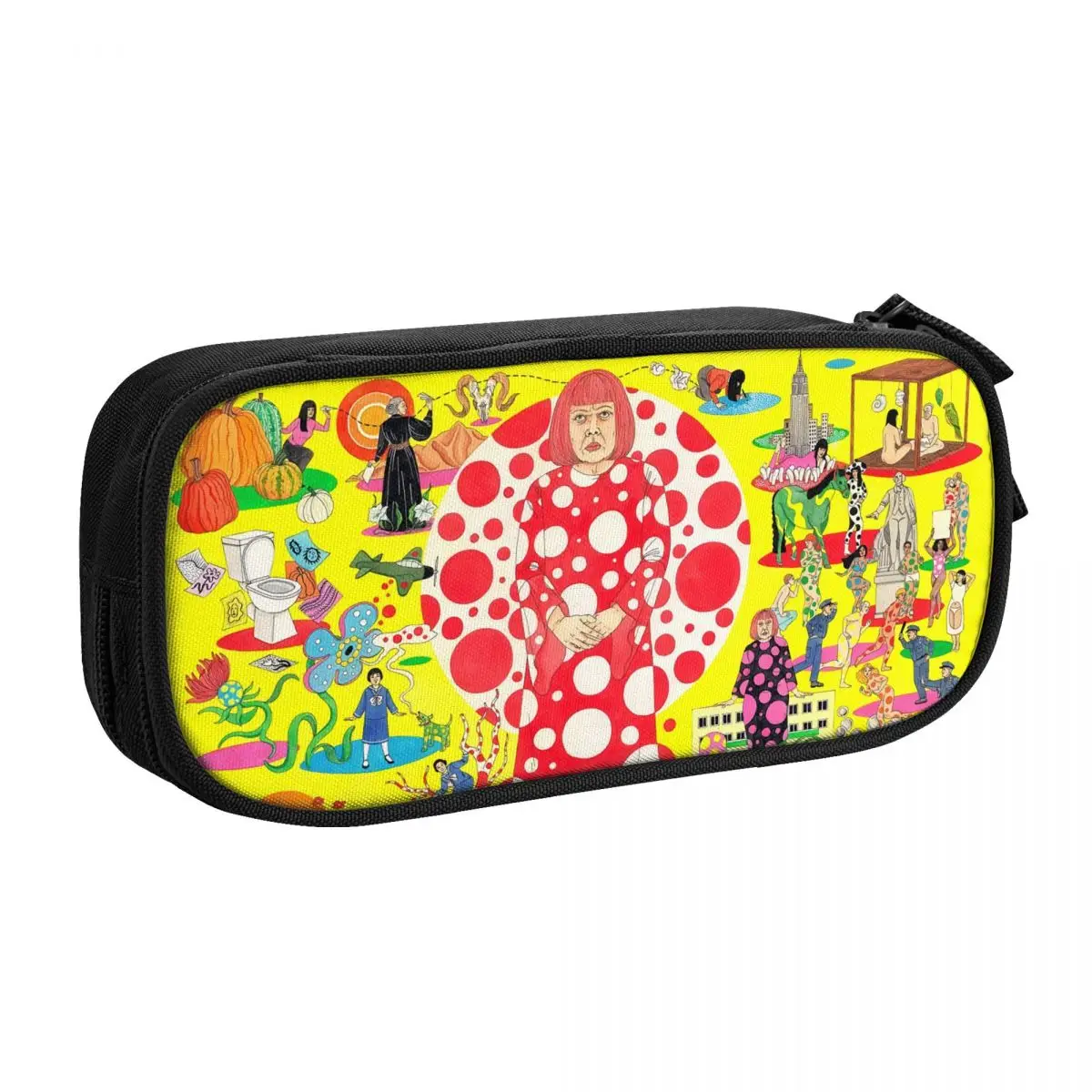 Cute The World Of Yayoi Kusama Pencil Cases for Boy Girl Big Capacity Pencil Pouch Stationery