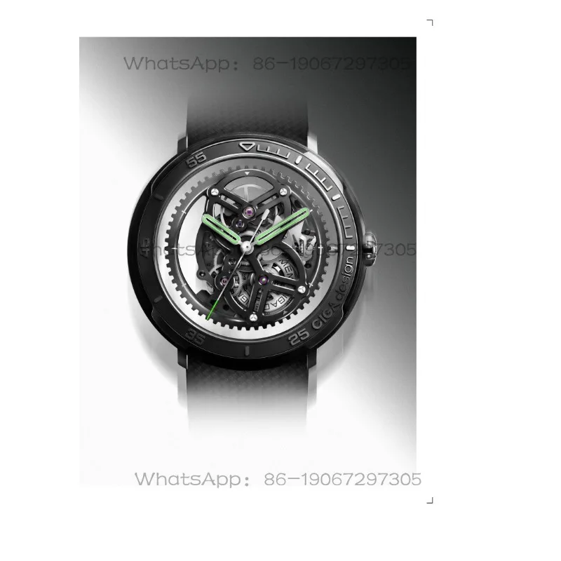 Driver Mechanical Watch Double-sided Hollow Watch, Men's Watch