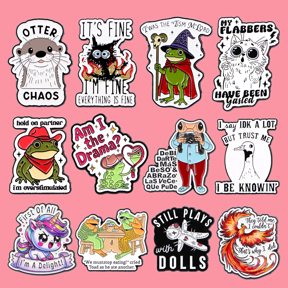 Cute Frog Animals Enamel Pin Cartoon Quotes Brooches Woman Men Backpack Accessories Bags Badge Fashion Lapel Jewelry Kids Gift