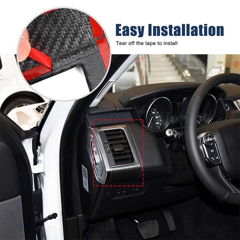 

For Land Rover Range Rover Sport 2014-2022 Real Carbon Fiber Center Control Side Air Outlet Decorative Frame Auto Accessories