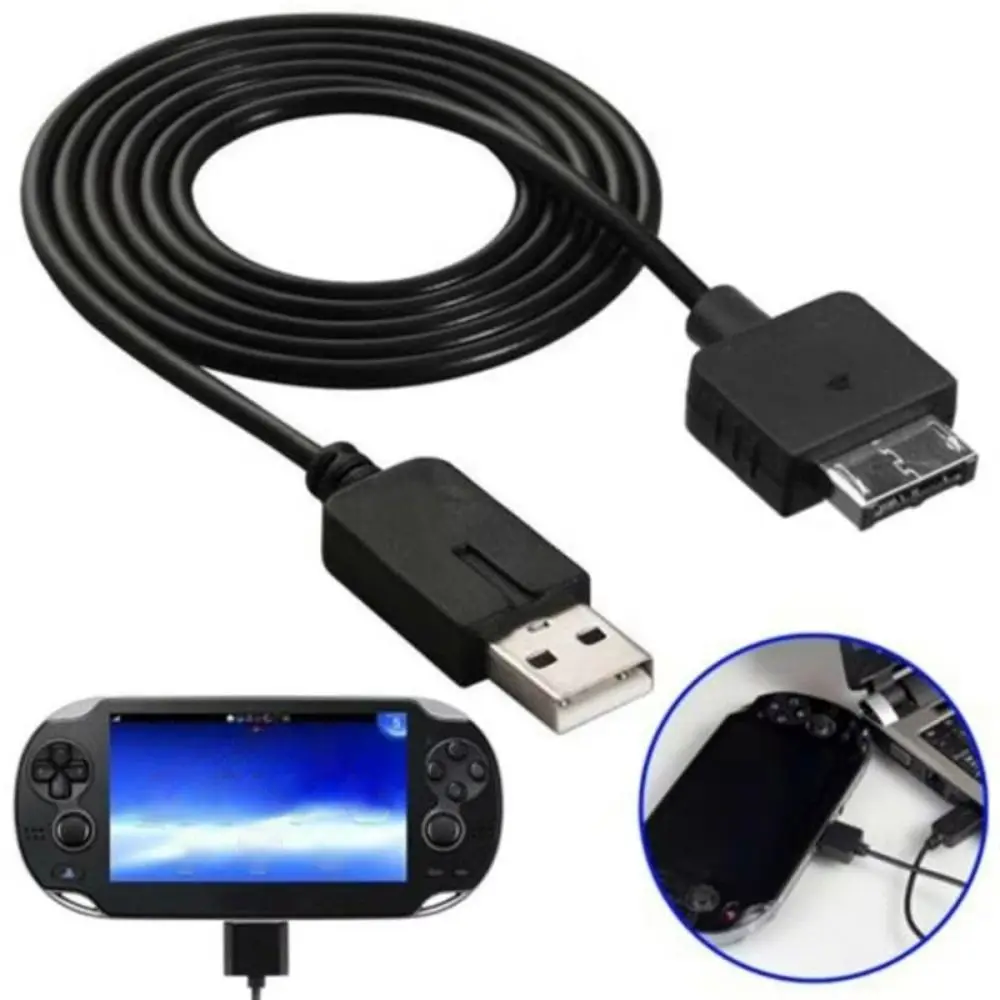 Data Sync Game Console Charging Cable USB-A Connector Charging Function Data Cable Flexible Cable for PSVITA1000